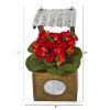 Violet Artificial Plant in Tin Roof Planter