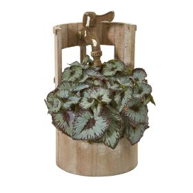 Rex Begonia Artificial Plant in Faucet Planter