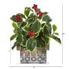 Holly Plant in House Hanging Planter (Real Touch)