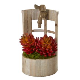 Succulent Artificial Plant in Faucet Planter
