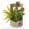 Clover and Fern Artificial Plant in Faucet Planter
