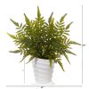 Fern Artificial Plant in White Planter