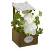 Phalaenopsis Orchid Artificial Plant in Tin Roof Planter