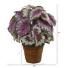 Wax Begonia Artificial Plant in Basket