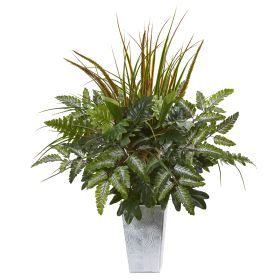 Mix Greens Artificial Plant in Planter