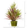Fall Vanilla Grass Artificial Plant in Green Planter
