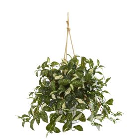 Florida Beauty Artificial Plant in Tin Hanging Bucket