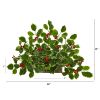 Variegated Holly with Berries Ledge Plant (Real Touch)