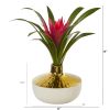 Ginger Artificial Plant in Gold and Cream Elegant Vase