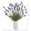 Lavender Artificial Plant in White Planter
