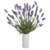 Lavender Artificial Plant in White Planter