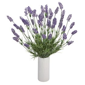 Lavender Artificial Plant in White Planter