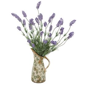 Lavender Artificial Plant in Floral Pitcher