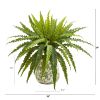 Asplenium Artificial Plant in Floral Vase