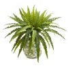 Asplenium Artificial Plant in Floral Vase