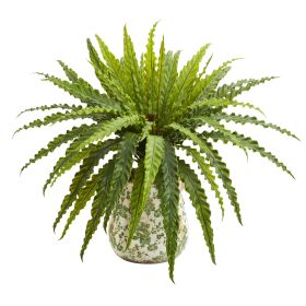 Asplenium Artificial Plant in Floral Vase