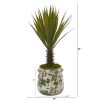 Spiky Agave Artificial Plant in Floral Planter
