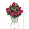 Bougainvillea Plant in Green Planter with Legs