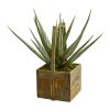 Aloe Artificial Plant in Vintage Decorative Basket
