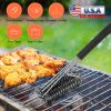 BBQ Grill Cleaning Brush Stainless Steel Barbecue Cleaner w/ 18in Suitable Handle Stiff Wire Bristles for Grill Cooking Grates