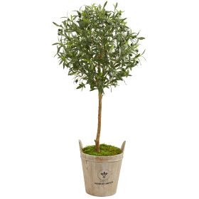 Olive Artificial Tree in Farm House Planter