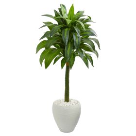 Dracaena Artificial Plant in White Planter