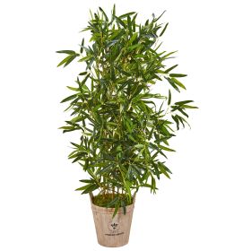 Bamboo Artificial Tree in Farmhouse Planter (Real Touch)
