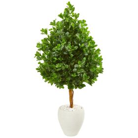 Ever Green Artificial Tree in White Planter