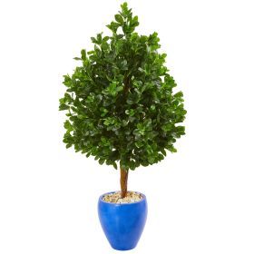 Ever Green Artificial Tree in Blue Planter