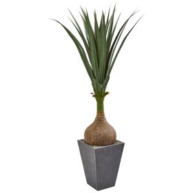 Yucca Artificial Plant in Slate Planter