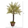 Fern Artificial Plant in Brown Planter