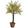 Fern Artificial Plant in Brown Planter