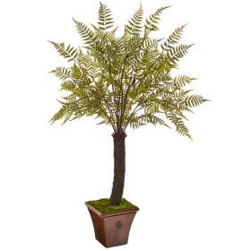 Fern Artificial Plant in Brown Planter
