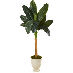 Banana Artificial Tree in Decorative Urn
