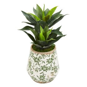 Double Agave Artificial Plant in Decorative Planter