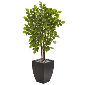 River Birch Artificial Tree in Black Planter