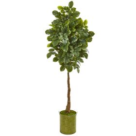 Beech Leaf Artificial Tree in Metal Planter