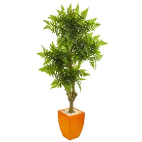 Boston Fern Artificial Tree in Planter (Indoor/Outdoor)