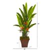 Bird of Paradise Artificial Plant in Brown Planter