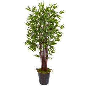 Bamboo Artificial Tree in Metal Planter