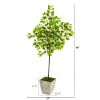 Lemon Artificial Tree in Country White Planter