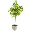 Lemon Artificial Tree in Country White Planter