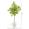 Lemon Artificial Tree in White Planter