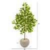 Lemon Artificial Tree in Sand Colo Red Planter