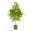 Lemon Artificial Tree in Stoneware Planter