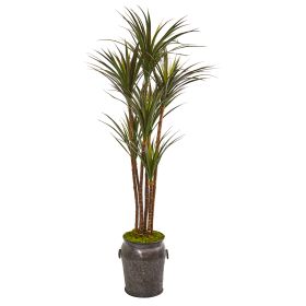 Giant Yucca Artificial Tree in Planter UV Resistant