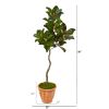 Magnolia Artificial Tree in Orange Planter
