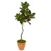 Magnolia Artificial Tree in Orange Planter