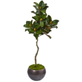 Magnolia Artificial Tree in Metal Bowl
