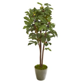 Fig Artificial Tree in Green Planter